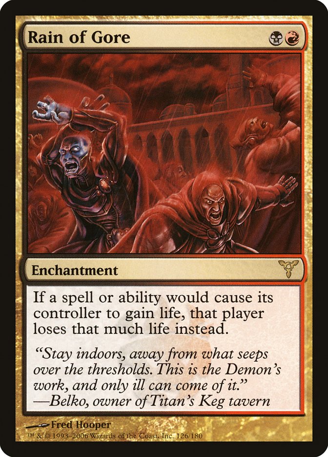 Rain of Gore [Dissension] MTG Single Magic: The Gathering | Red Claw Gaming