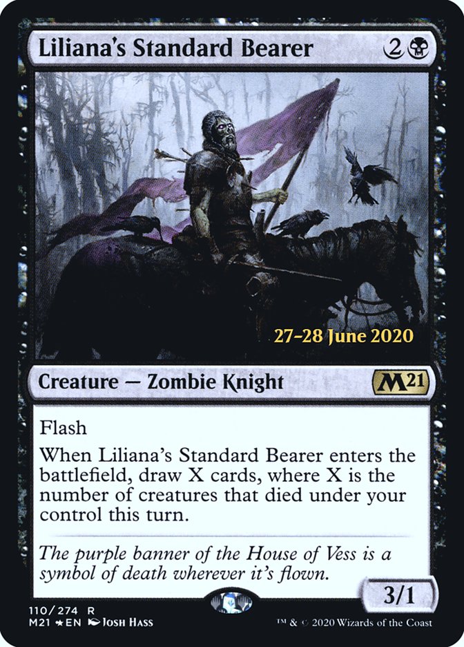 Liliana's Standard Bearer [Core Set 2021 Prerelease Promos] MTG Single Magic: The Gathering | Red Claw Gaming