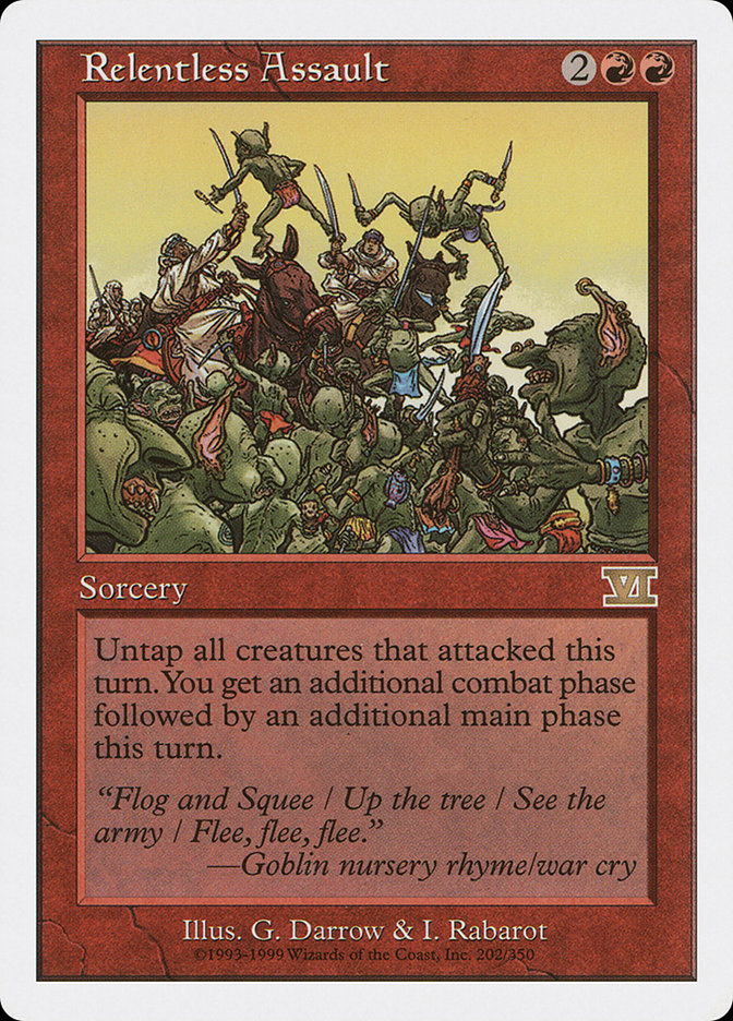 Relentless Assault [Classic Sixth Edition] MTG Single Magic: The Gathering | Red Claw Gaming