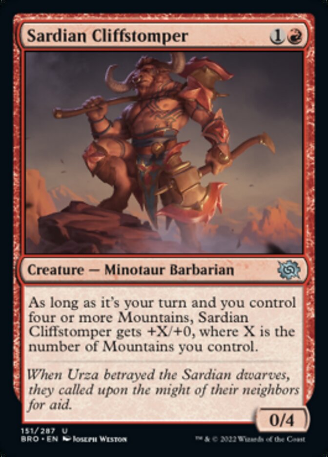 Sardian Cliffstomper [The Brothers' War] MTG Single Magic: The Gathering | Red Claw Gaming