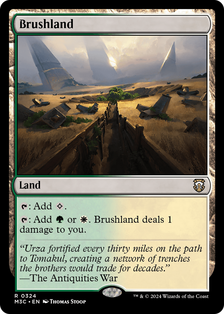 Brushland (Ripple Foil) [Modern Horizons 3 Commander] MTG Single Magic: The Gathering | Red Claw Gaming