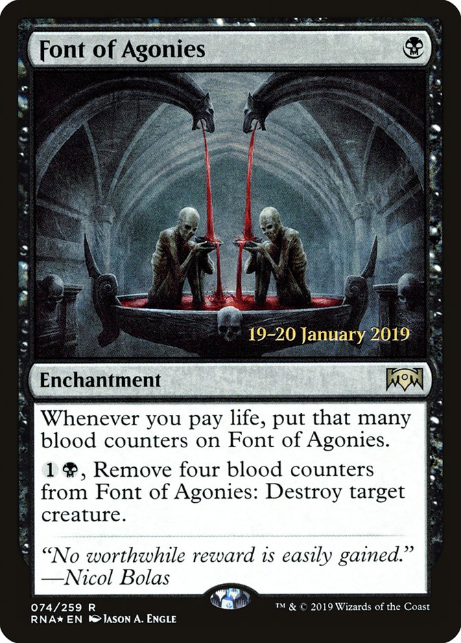 Font of Agonies [Ravnica Allegiance Prerelease Promos] MTG Single Magic: The Gathering | Red Claw Gaming