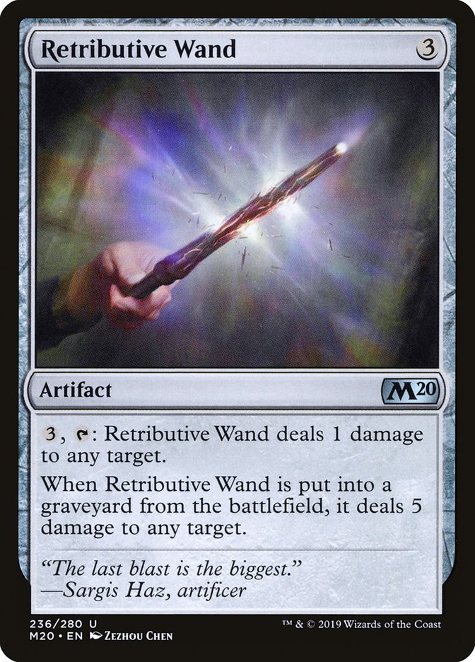 Retributive Wand [Core Set 2020] MTG Single Magic: The Gathering | Red Claw Gaming