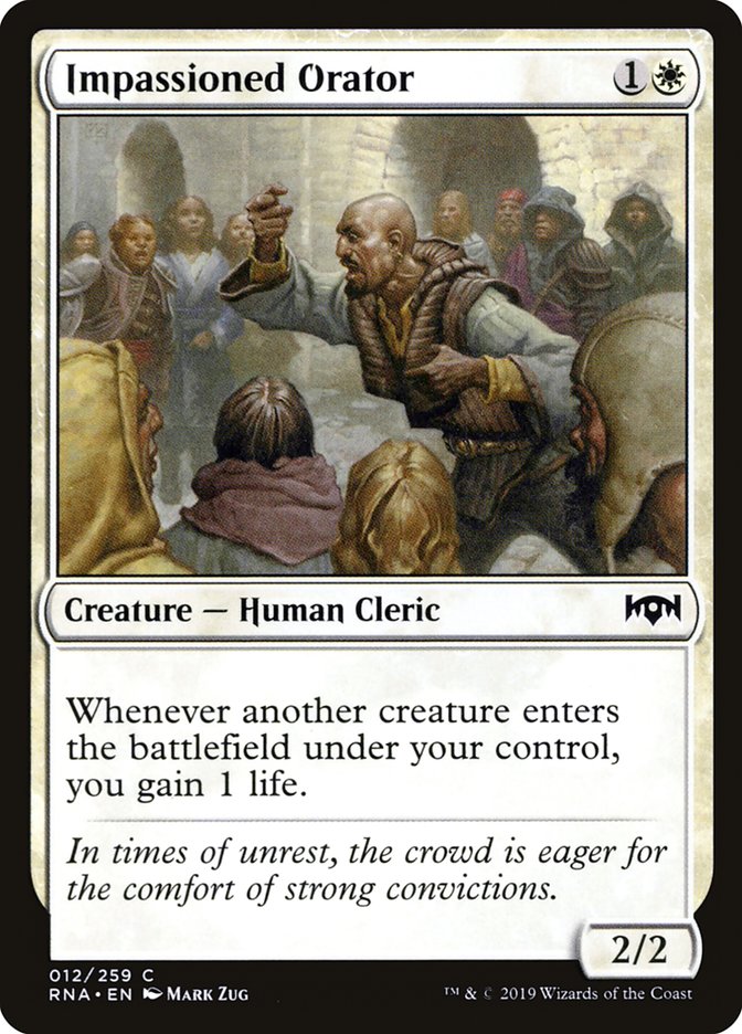 Impassioned Orator [Ravnica Allegiance] MTG Single Magic: The Gathering | Red Claw Gaming