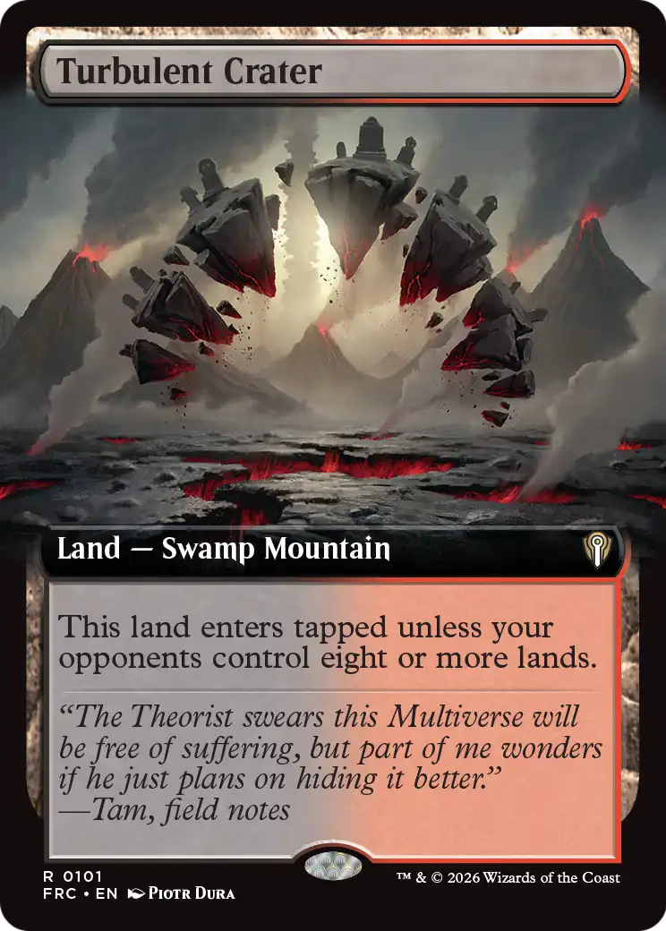 Turbulent Crater (Extended Art) [Reality Fracture Commander] | Red Claw Gaming