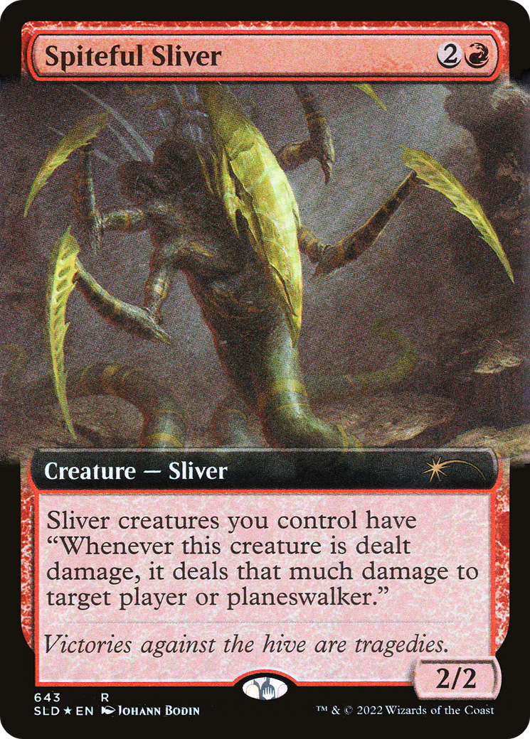 Spiteful Sliver (Extended Art) [Secret Lair Drop Promos] MTG Single Magic: The Gathering | Red Claw Gaming