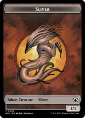 Goblin // Sliver Double-Sided Token [March of the Machine Commander Tokens] MTG Single Magic: The Gathering | Red Claw Gaming