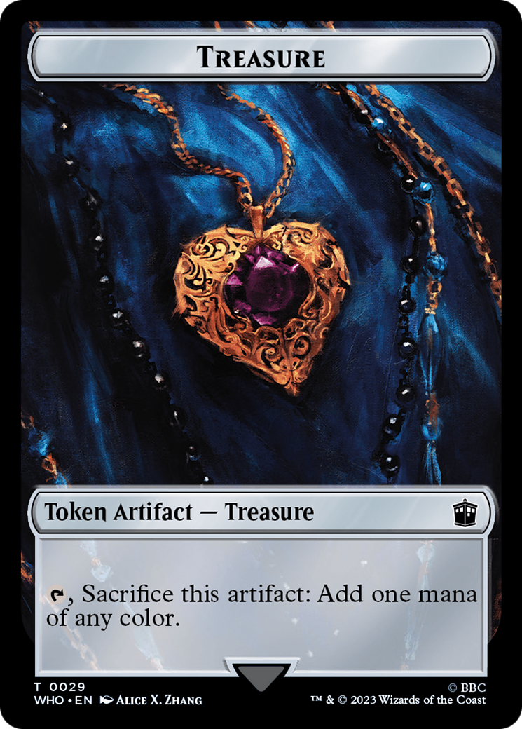 Human (0005) // Treasure (0029) Double-Sided Token [Doctor Who Tokens] MTG Single Magic: The Gathering | Red Claw Gaming