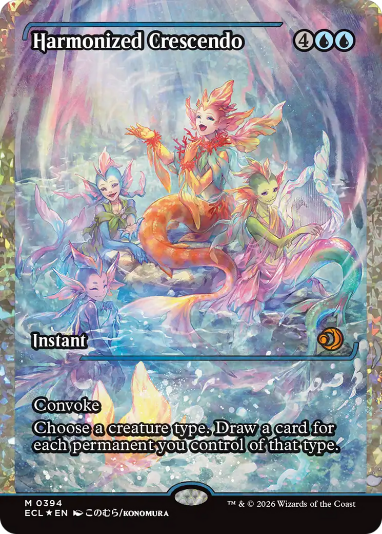Harmonized Crescendo (0394) (Showcase) (Fracture Foil) [Lorwyn Eclipsed] MTG Single Magic: The Gathering | Red Claw Gaming