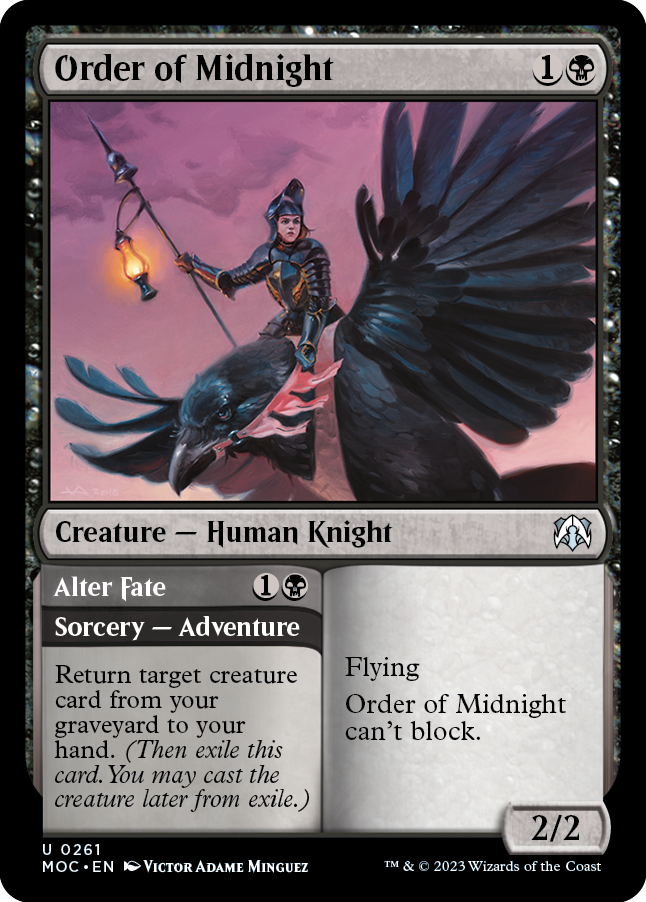 Order of Midnight // Alter Fate [March of the Machine Commander] MTG Single Magic: The Gathering | Red Claw Gaming