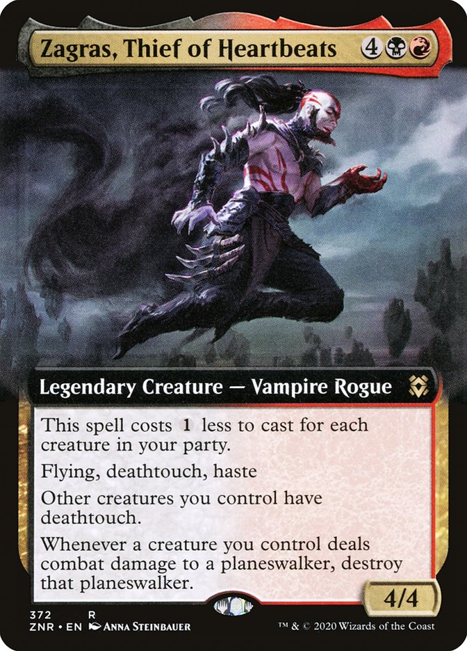 Zagras, Thief of Heartbeats (Extended Art) [Zendikar Rising] MTG Single Magic: The Gathering | Red Claw Gaming
