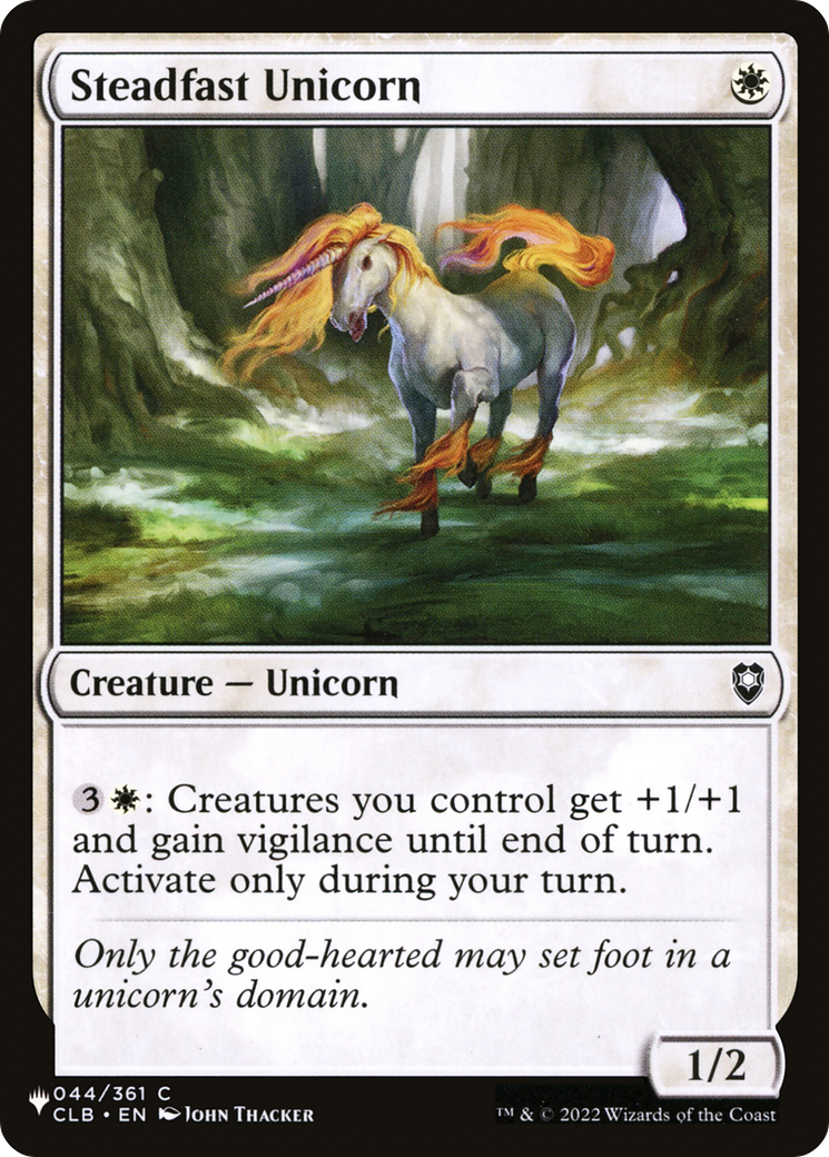 Steadfast Unicorn [The List] MTG Single Magic: The Gathering | Red Claw Gaming