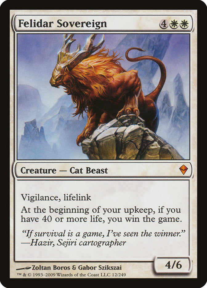 Felidar Sovereign [Zendikar] MTG Single Magic: The Gathering | Red Claw Gaming