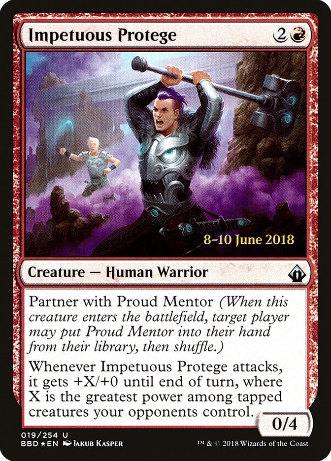 Impetuous Protege [Battlebond Prerelease Promos] MTG Single Magic: The Gathering | Red Claw Gaming