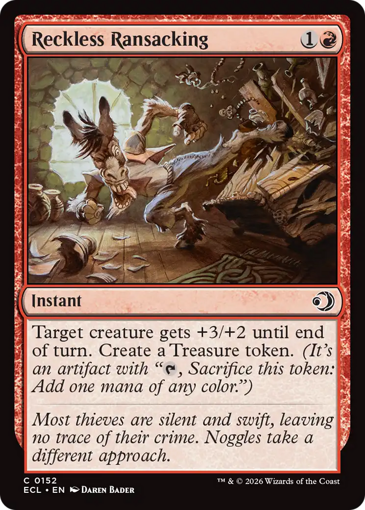 Reckless Ransacking [Lorwyn Eclipsed] MTG Single Magic: The Gathering | Red Claw Gaming
