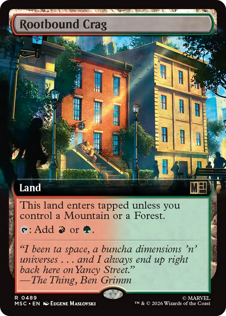 Rootbound Crag (Extended Art) [Marvel Super Heroes Commander] | Red Claw Gaming