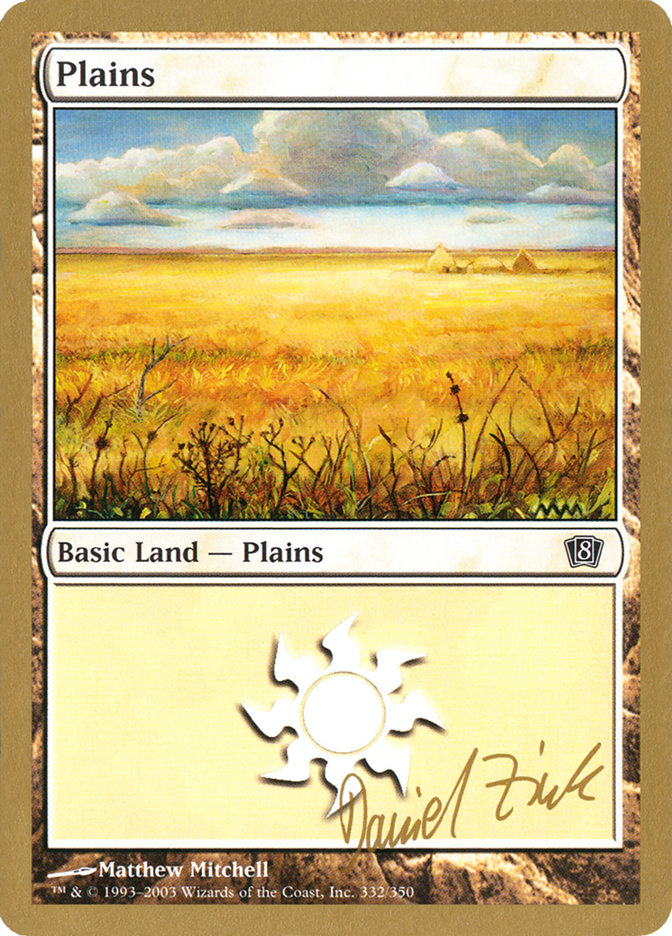 Plains (dz332) (Daniel Zink) [World Championship Decks 2003] MTG Single Magic: The Gathering    | Red Claw Gaming