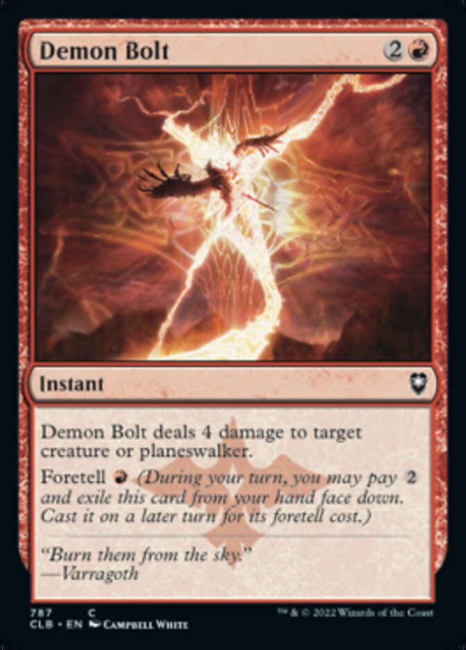 Demon Bolt [Commander Legends: Battle for Baldur's Gate] MTG Single Magic: The Gathering | Red Claw Gaming