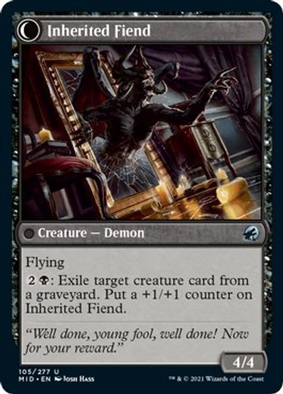 Heirloom Mirror // Inherited Fiend [Innistrad: Midnight Hunt] MTG Single Magic: The Gathering | Red Claw Gaming