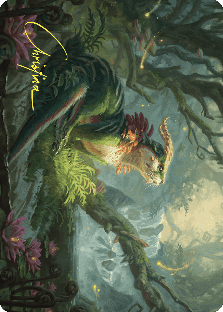 Elusive Otter Art Card (Gold-Stamped Signature) [Wilds of Eldraine Art Series] MTG Single Magic: The Gathering | Red Claw Gaming