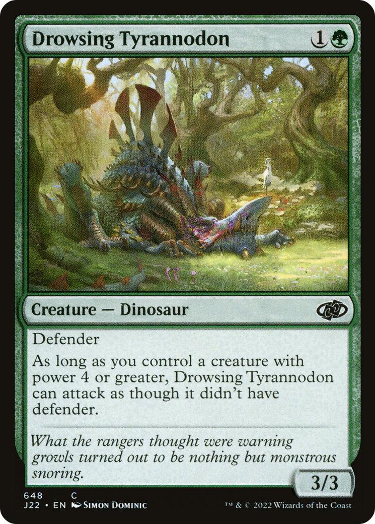 Drowsing Tyrannodon [Jumpstart 2022] MTG Single Magic: The Gathering | Red Claw Gaming