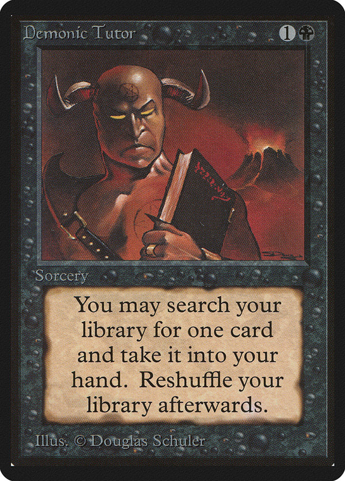 Demonic Tutor [Beta Edition] MTG Single Magic: The Gathering | Red Claw Gaming