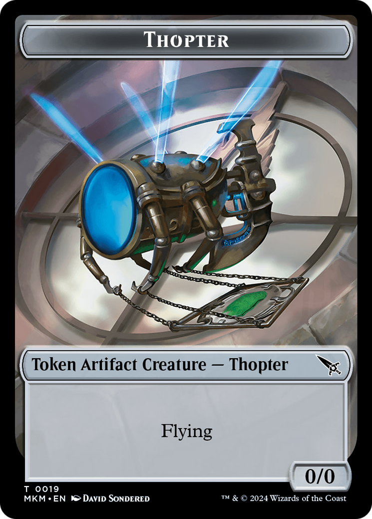 Thopter Token (0019) [Murders at Karlov Manor Tokens] MTG Single Magic: The Gathering    | Red Claw Gaming