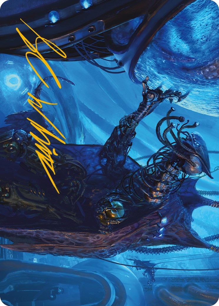 Atmosphere Surgeon Art Card (Gold-Stamped Signature) [Phyrexia: All Will Be One Art Series] MTG Single Magic: The Gathering | Red Claw Gaming