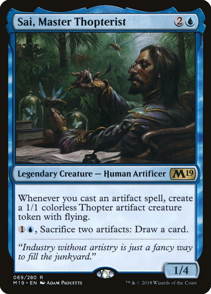 Sai, Master Thopterist [Core Set 2019] MTG Single Magic: The Gathering | Red Claw Gaming