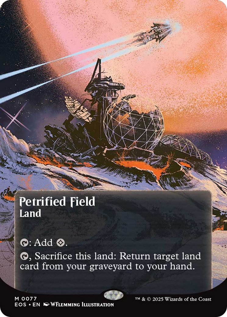 Petrified Field (0077) (Borderless) [Edge of Eternities: Stellar Sights] MTG Single Magic: The Gathering | Red Claw Gaming