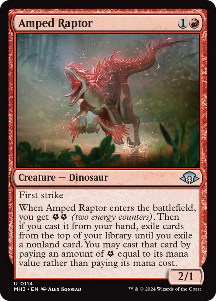Amped Raptor [Modern Horizons 3] MTG Single Magic: The Gathering    | Red Claw Gaming