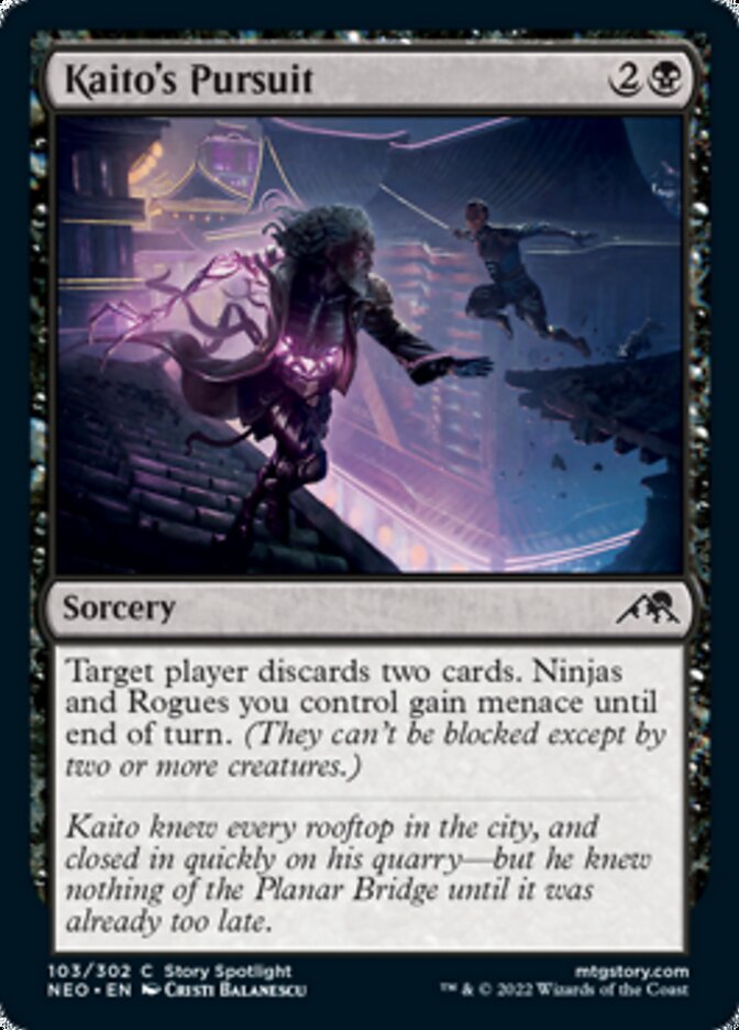 Kaito's Pursuit [Kamigawa: Neon Dynasty] MTG Single Magic: The Gathering    | Red Claw Gaming