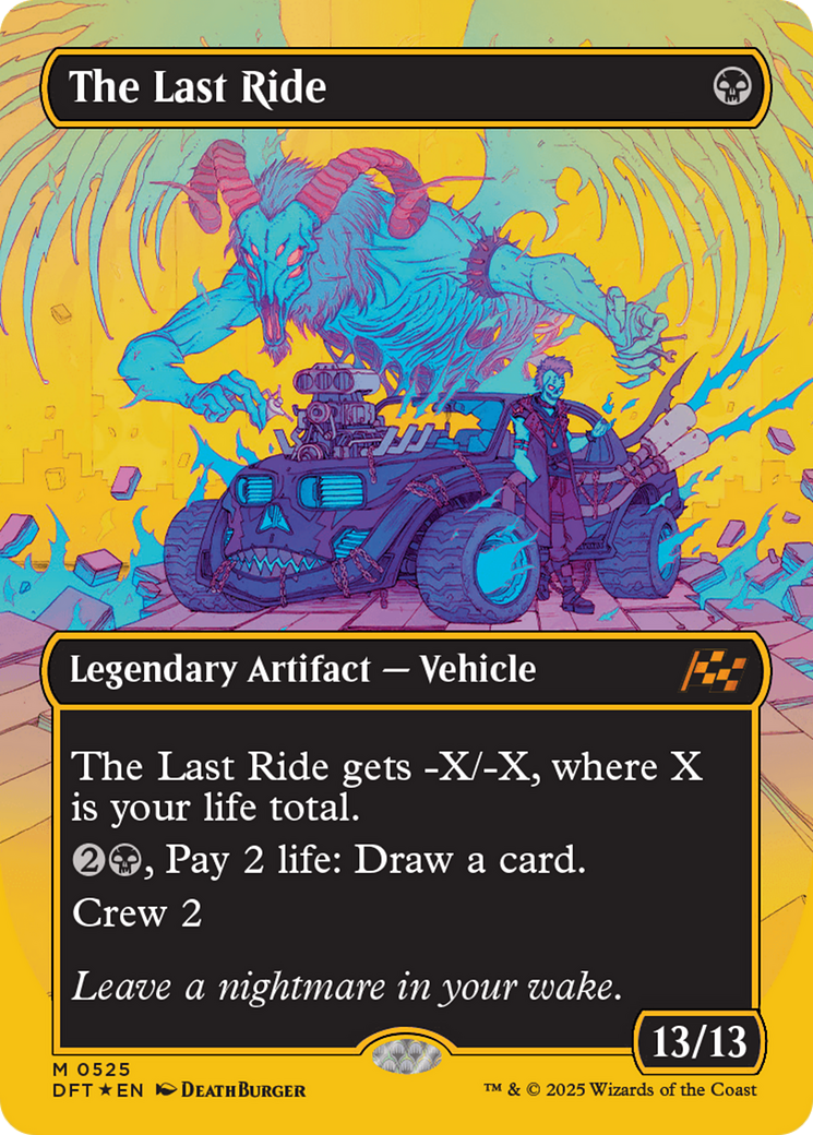 The Last Ride (Borderless) (First-Place Foil) [Aetherdrift] MTG Single Magic: The Gathering | Red Claw Gaming