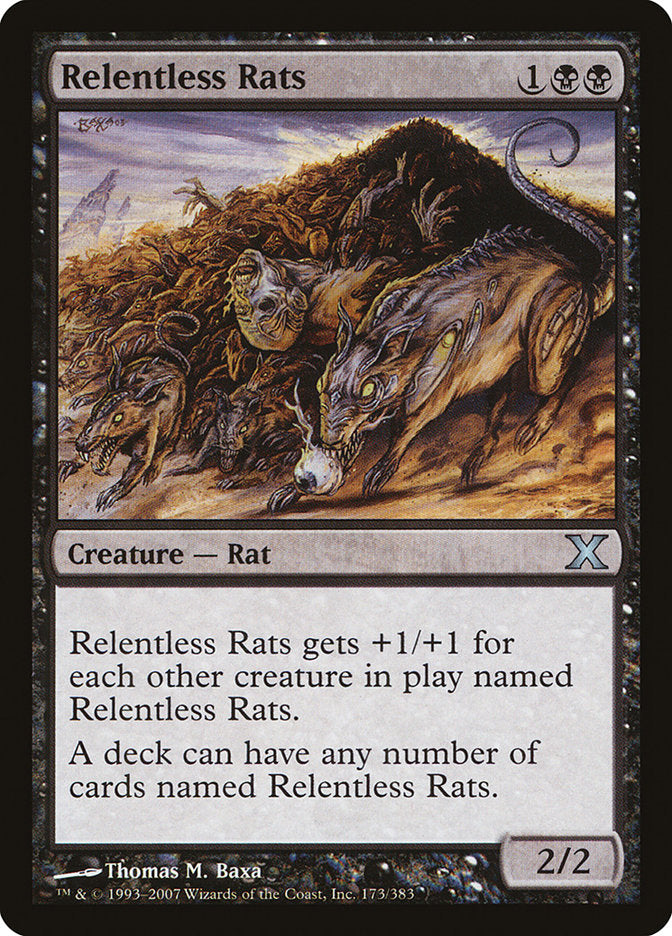 Relentless Rats [Tenth Edition] MTG Single Magic: The Gathering | Red Claw Gaming