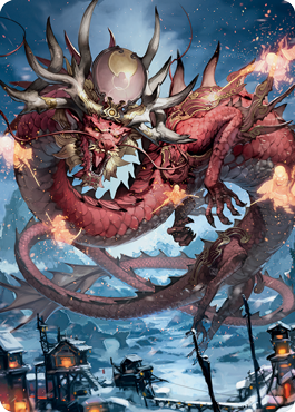 Atsushi, the Blazing Sky 2 Art Card [Kamigawa: Neon Dynasty Art Series] MTG Single Magic: The Gathering | Red Claw Gaming