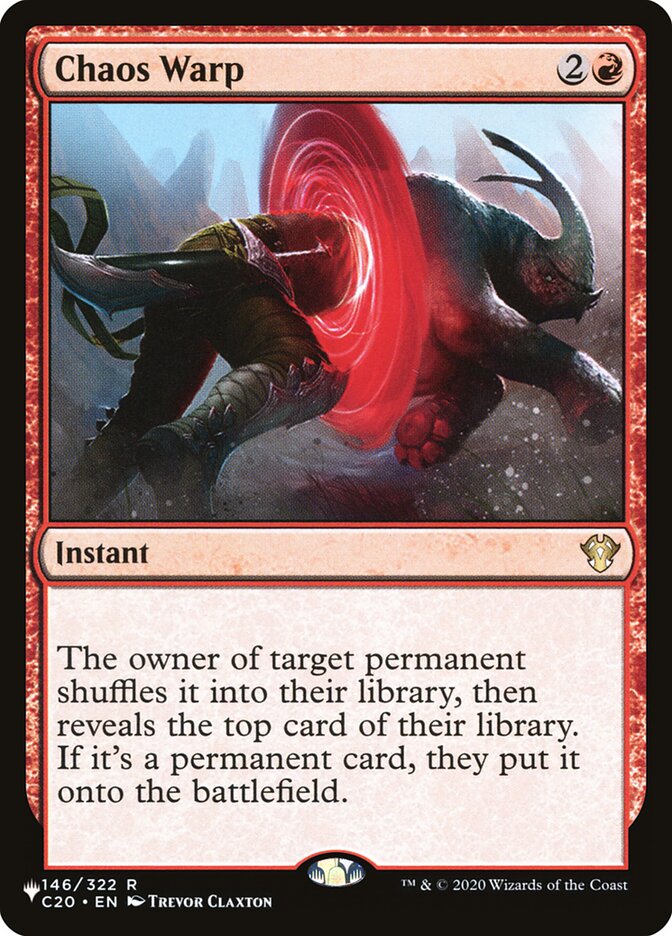 Chaos Warp [Secret Lair: Heads I Win, Tails You Lose] MTG Single Magic: The Gathering | Red Claw Gaming