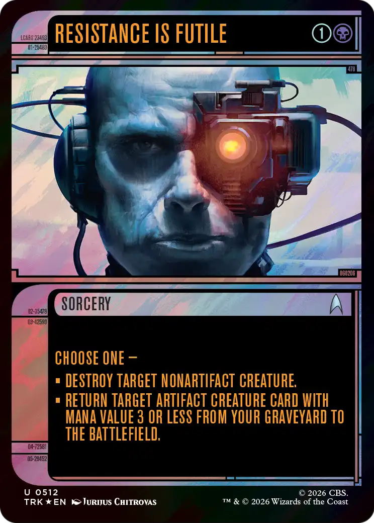 Resistance Is Futile (Showcase) (Surge Foil) [Star Trek] MTG Single Magic: The Gathering | Red Claw Gaming