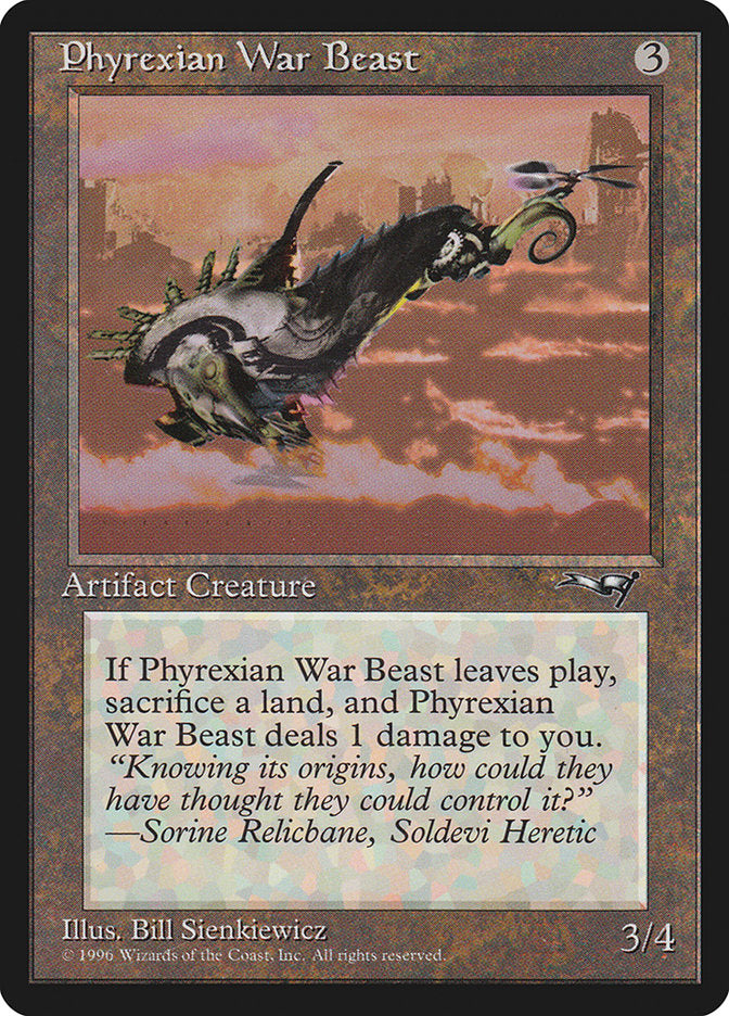 Phyrexian War Beast (Signature on Left) [Alliances] MTG Single Magic: The Gathering | Red Claw Gaming