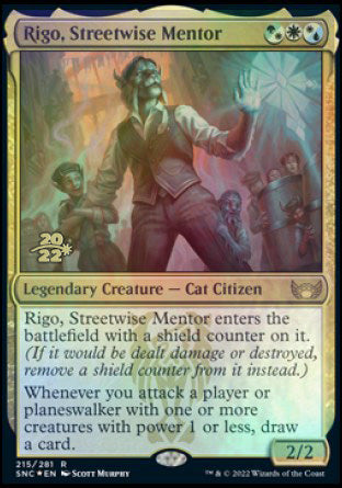 Rigo, Streetwise Mentor [Streets of New Capenna Prerelease Promos] MTG Single Magic: The Gathering | Red Claw Gaming