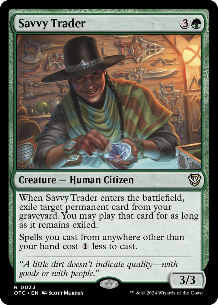 Savvy Trader [Outlaws of Thunder Junction Commander] MTG Single Magic: The Gathering | Red Claw Gaming