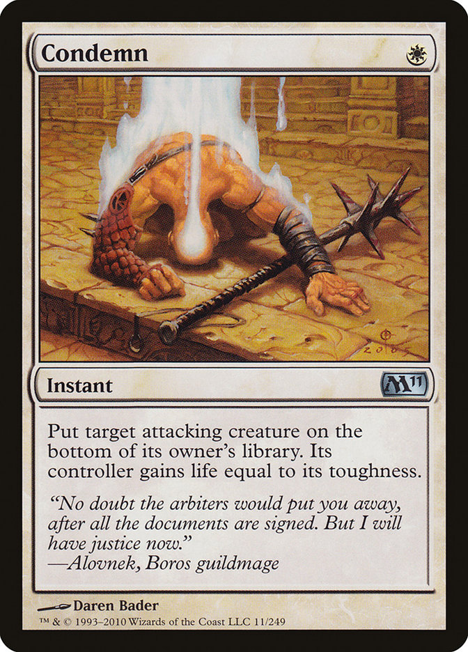 Condemn [Magic 2011] MTG Single Magic: The Gathering | Red Claw Gaming