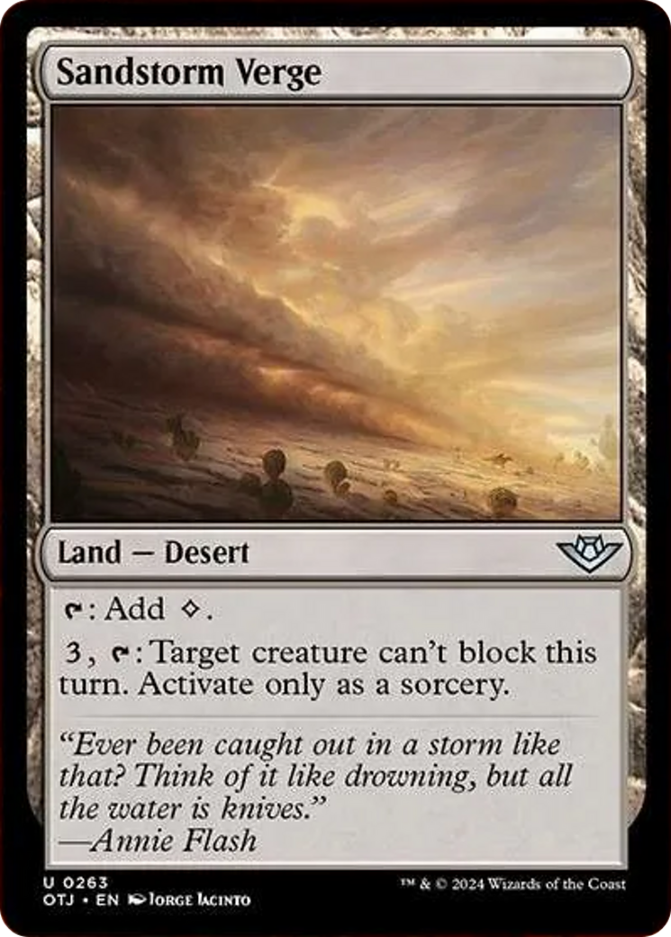 Sandstorm Verge [Outlaws of Thunder Junction] MTG Single Magic: The Gathering    | Red Claw Gaming