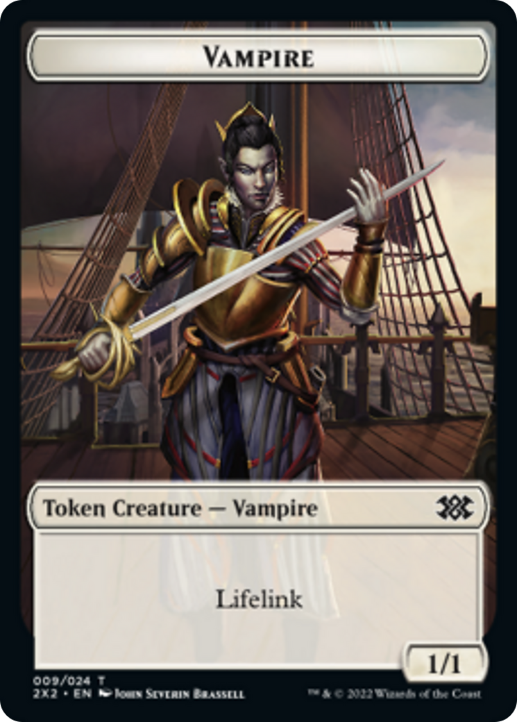 Saproling // Vampire Double-Sided Token [Double Masters 2022 Tokens] MTG Single Magic: The Gathering | Red Claw Gaming
