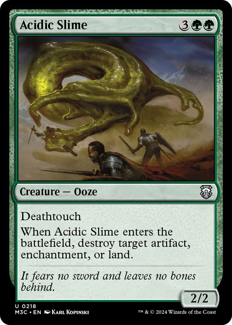 Acidic Slime (Ripple Foil) [Modern Horizons 3 Commander] MTG Single Magic: The Gathering | Red Claw Gaming