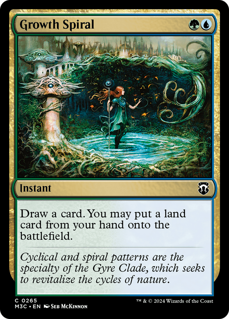 Growth Spiral (Ripple Foil) [Modern Horizons 3 Commander] MTG Single Magic: The Gathering | Red Claw Gaming