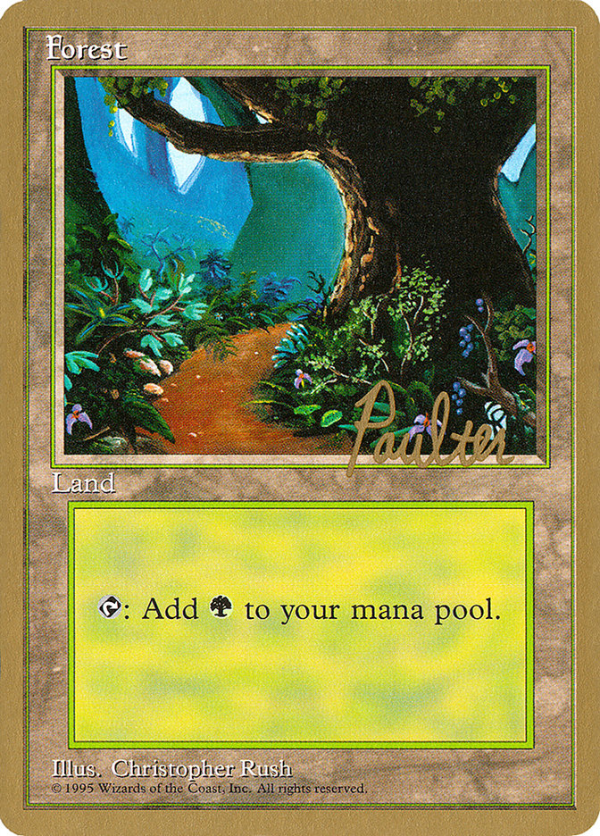 Forest (pp376) (Preston Poulter) [Pro Tour Collector Set] MTG Single Magic: The Gathering | Red Claw Gaming