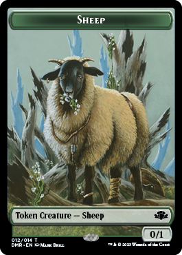 Insect // Sheep Double-Sided Token [Dominaria Remastered Tokens] MTG Single Magic: The Gathering | Red Claw Gaming