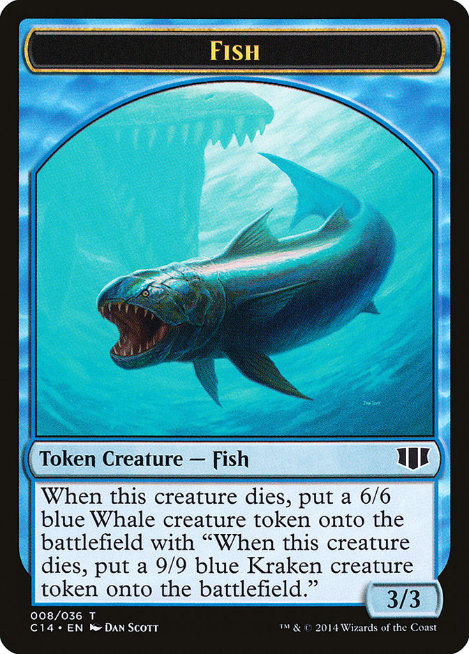 Fish // Zombie (011/036) Double-Sided Token [Commander 2014 Tokens] MTG Single Magic: The Gathering | Red Claw Gaming