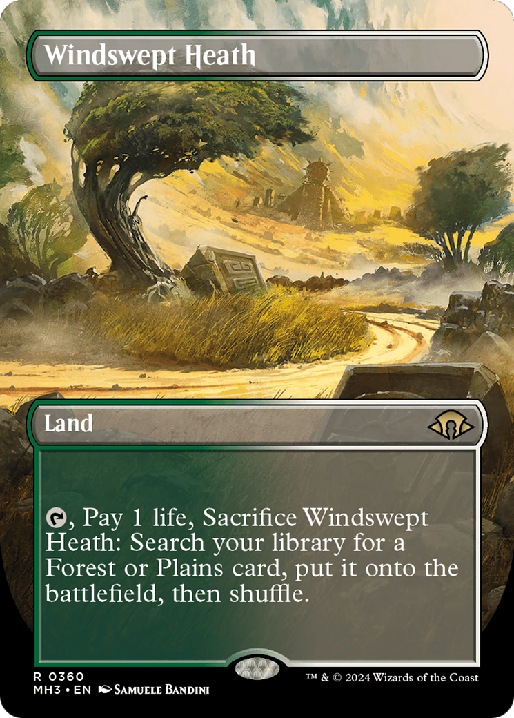 Windswept Heath (Borderless) [Modern Horizons 3] MTG Single Magic: The Gathering | Red Claw Gaming