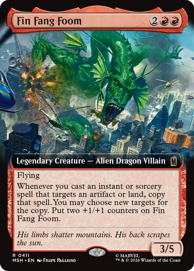 Fin Fang Foom (Extended Art) [Marvel Super Heroes] MTG Single Magic: The Gathering | Red Claw Gaming